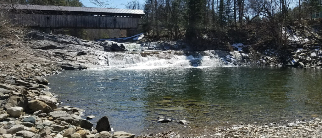 Big Eddy & Oldest Covered Bridge in Bath New Hampshire